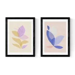 East End Prints Pastel Leaf Set Of 2 Prints By Alisa Galitsyna -DUNELM Furniture Shop 30907785 alt01