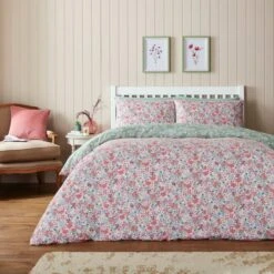 Lottie Ditsy Brushed Cotton Fitted Sheet -DUNELM Furniture Shop 30907833 alt01