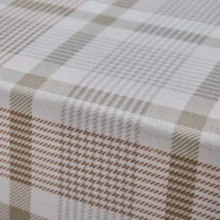 Grey Natural Check Brushed Cotton Fitted Sheet -DUNELM Furniture Shop 30907859 alt04