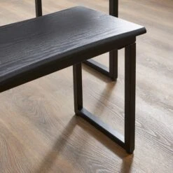 Ronan 4 Seater Wave Edge Dining Table And Bench Set -DUNELM Furniture Shop 30908066 alt03