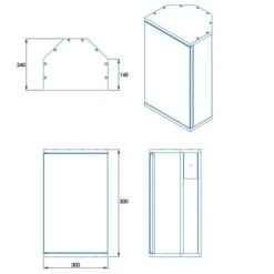 Simplicity Single Door Corner Cabinet -DUNELM Furniture Shop 30908837 alt06