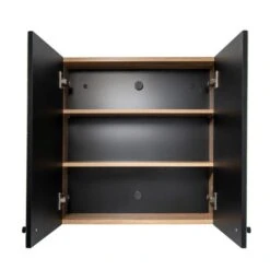 Flexi Fix Ontario Double Cabinet, Black And Teak Effect -DUNELM Furniture Shop 30908886 alt03