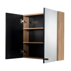 Flexi Fix Ontario Double Cabinet, Black And Teak Effect -DUNELM Furniture Shop 30908886 alt04