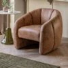 Brea Tub Chair, Leather -DUNELM Furniture Shop 30909110