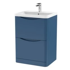 Lunar Floor Standing 2 Drawer Vanity Unit With Polymarble Basin -DUNELM Furniture Shop 30910147