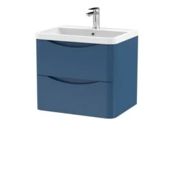 Lunar Wall Mounted 2 Drawer Vanity Unit With Polymarble Basin -DUNELM Furniture Shop 30910240