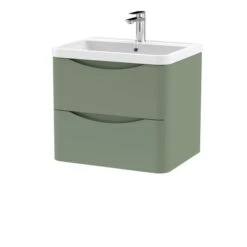 Lunar Wall Mounted 2 Drawer Vanity Unit With Polymarble Basin -DUNELM Furniture Shop 30910241
