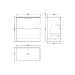 Lunar Floor Standing 2 Drawer Vanity Unit With Polymarble Basin -DUNELM Furniture Shop 30910245 alt09