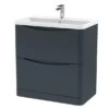 Lunar Floor Standing 2 Drawer Vanity Unit With Polymarble Basin -DUNELM Furniture Shop 30910247