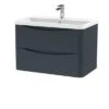 Lunar Wall Mounted 2 Drawer Vanity Unit With Polymarble Basin -DUNELM Furniture Shop 30910257