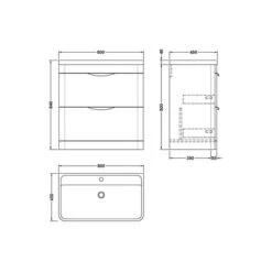 Parade Floor Standing 2 Drawer Vanity Unit With Ceramic Basin -DUNELM Furniture Shop 30910359 alt09
