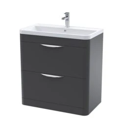 Parade Floor Standing 2 Drawer Vanity Unit With Ceramic Basin