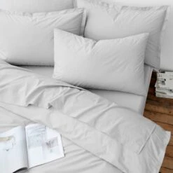 Organic Cotton Flat Sheet -DUNELM Furniture Shop 30910771 alt02