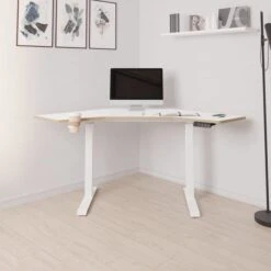 Gino Corner Height Adjustable Desk -DUNELM Furniture Shop 30910879