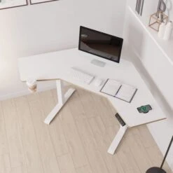 Gino Corner Height Adjustable Desk -DUNELM Furniture Shop 30910879 alt01