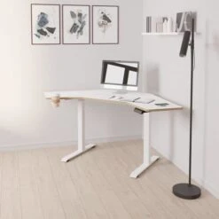 Gino Corner Height Adjustable Desk -DUNELM Furniture Shop 30910879 alt02