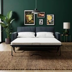 Zoe 3 Seater Double Sofa Bed, Velvet -DUNELM Furniture Shop 30910969 alt02