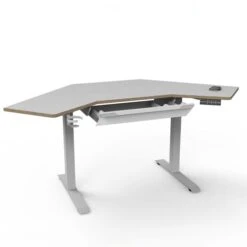 Gino Corner Height Adjustable Desk With Drawer -DUNELM Furniture Shop 30911006 alt01