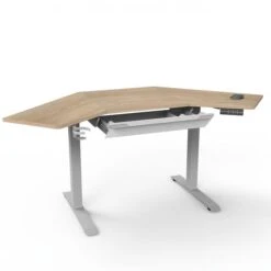 Gino Corner Height Adjustable Desk With Drawer -DUNELM Furniture Shop 30911008 alt01