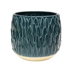 Arles Leaf Embossed Plant Pot -DUNELM Furniture Shop 30911834 alt01