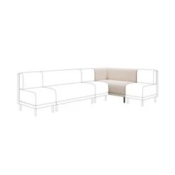 Mae Corner Dining Bench, Textured Weave -DUNELM Furniture Shop 30912496