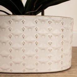 Artificial White Phalaenopsis Orchid In Oval Ceramic Plant Pot -DUNELM Furniture Shop 30913551 alt03