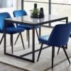 Chicago 4 Seater Dining Table, Smoked Glass -DUNELM Furniture Shop 30914197