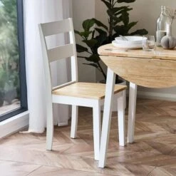 Lindwood Set Of 2 Dining Chairs, Rubberwood