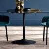 Nero 4 Seater Round Dining Table, 80cm -DUNELM Furniture Shop 30914243