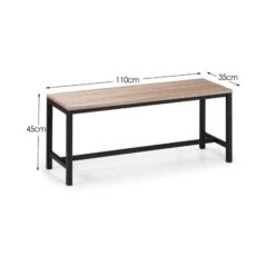 Tribeca 3 Seater Dining Bench, Sonoma Oak -DUNELM Furniture Shop 30914267 alt04