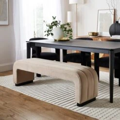 Lucilla 3 Seater Dining Bench, Velvet -DUNELM Furniture Shop 30915740 alt01