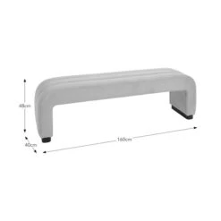 Lucilla 3 Seater Dining Bench, Velvet -DUNELM Furniture Shop 30915740 alt09