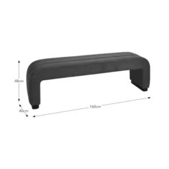 Lucilla 3 Seater Dining Bench, Velvet -DUNELM Furniture Shop 30915741 alt09