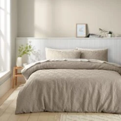 Astra Textured Floral Duvet Cover And Pillowcase Set -DUNELM Furniture Shop 30918021