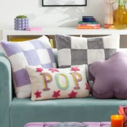 Heya Home Cozee Check Square Cushion -DUNELM Furniture Shop 30918609 alt05