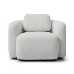 Max Natural Soft Chenille Curved Swivel Accent Chair -DUNELM Furniture Shop 30918811 alt05