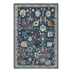 Farida Premium Hand-Knotted Floral Wool Rug -DUNELM Furniture Shop 30919920 alt04