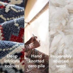 Farida Premium Hand-Knotted Floral Wool Rug -DUNELM Furniture Shop 30920019 alt05