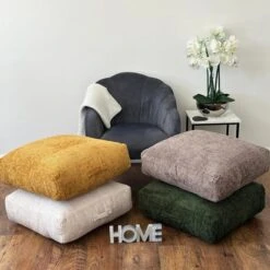 Daro Waffle Square Floor Cushion -DUNELM Furniture Shop 30920088 alt01