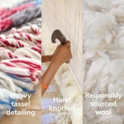 Navi Premium Hand-Knotted Shaggy Wool Rug -DUNELM Furniture Shop 30920227 alt05