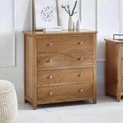 Jenkins 4 Drawer Chest, Oak