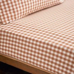 Portloe Gingham Woven Cotton Fitted Sheet -DUNELM Furniture Shop 30921094