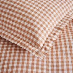 Portloe Gingham Woven Cotton Fitted Sheet -DUNELM Furniture Shop 30921101 alt04