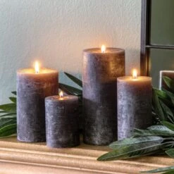Rustic Pillar Candle -DUNELM Furniture Shop 30921481 alt01