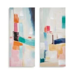 Set Of 2 Bright Abstract Canvases -DUNELM Furniture Shop 30922553 alt02