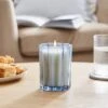 Ylang Ylang & Neroli Scalloped Blue Glass Candle -DUNELM Furniture Shop 30922610