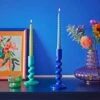 Sophie Robinson Cobalt Twisted Candlestick Holder -DUNELM Furniture Shop 30923168