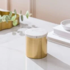 Brushed Gold Floral Honey Candle -DUNELM Furniture Shop 30923377 alt02