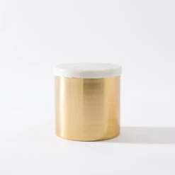 Brushed Gold Floral Honey Candle -DUNELM Furniture Shop 30923377 alt04