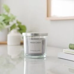 Fresh Linen Multi Wick Candle -DUNELM Furniture Shop 30923448 alt02